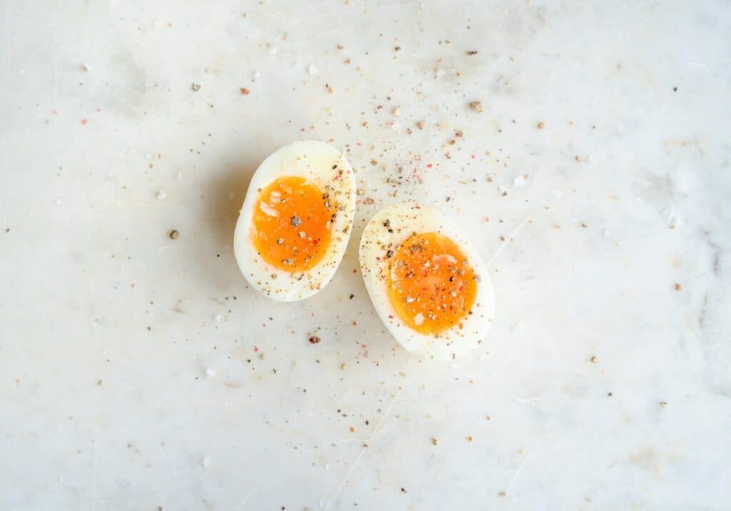 Hard boiled egg with spices