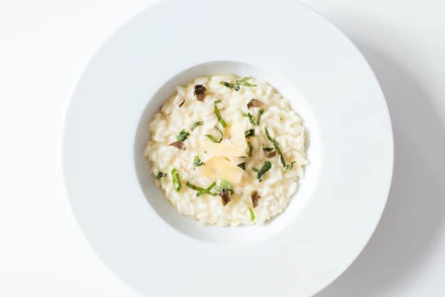 Risotto is a rich and savory dish for those nights where you want a healthy dinner that doesn't take all night