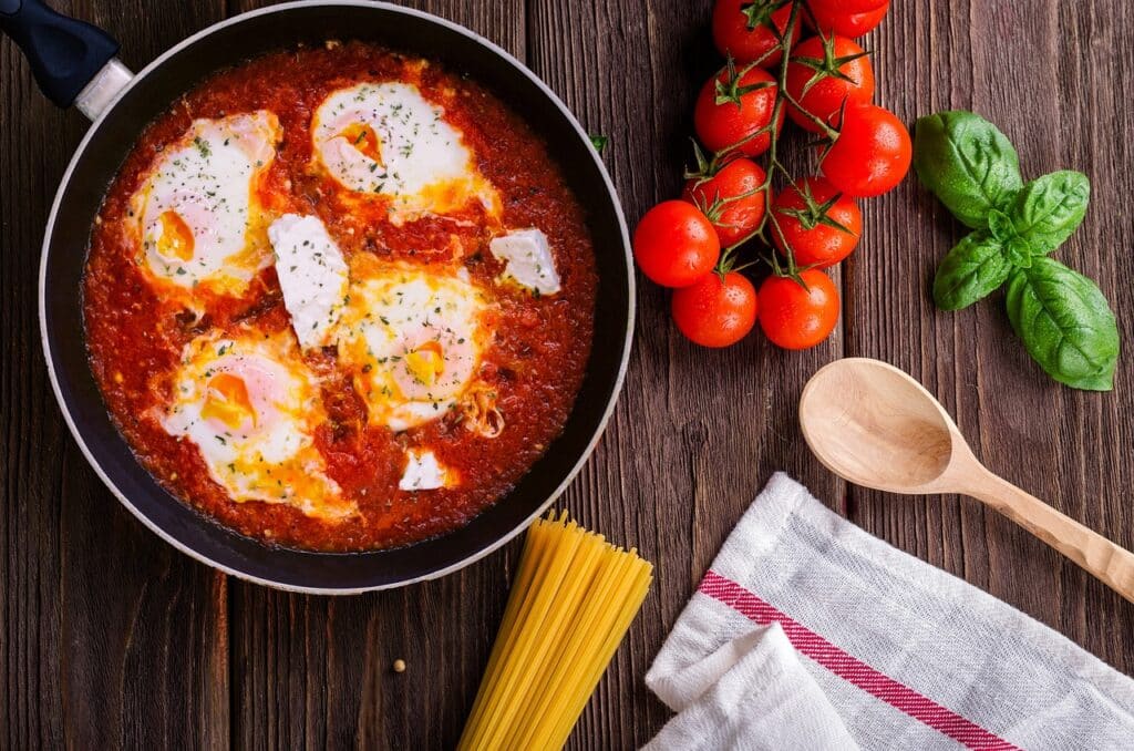 Shakshuka, a common breakfast in Israel