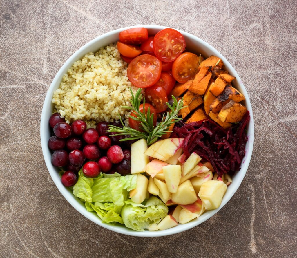 These days, many restaurants offer healthy bowls, like this Buddha bowl